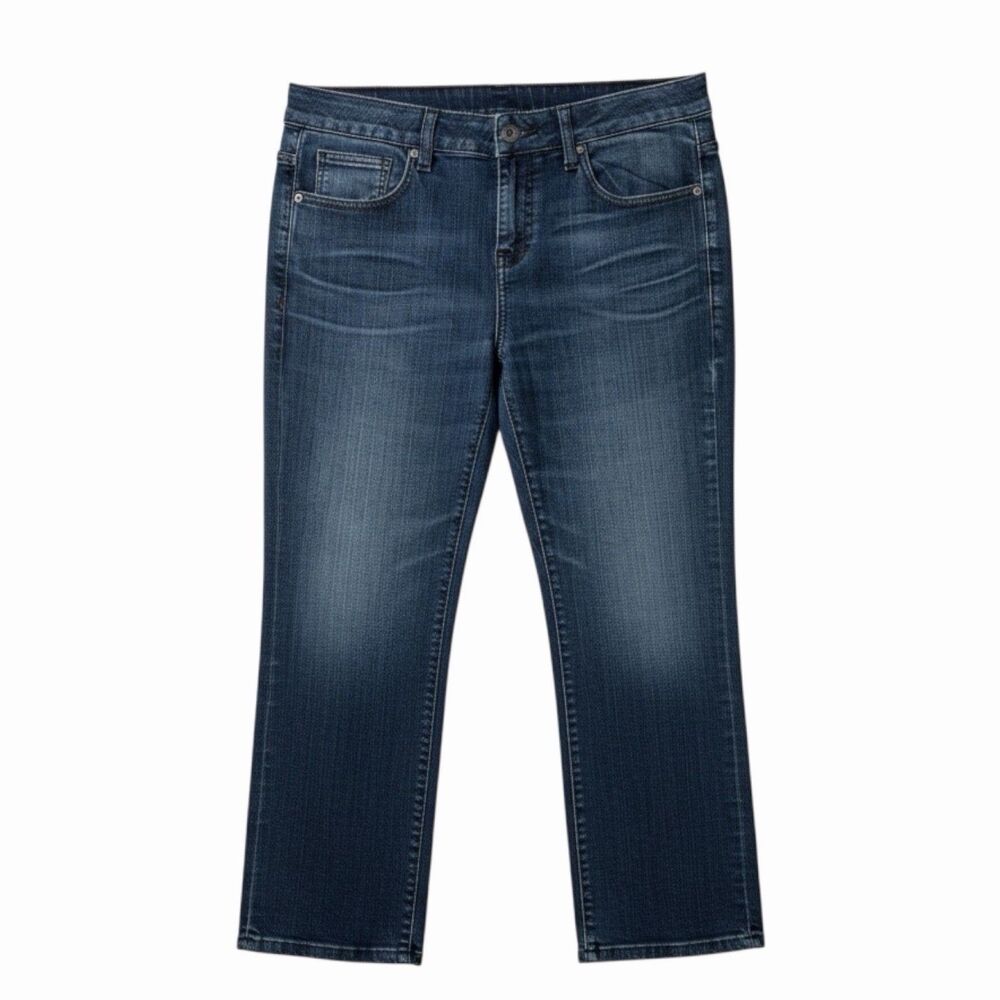 Bogari Straight Leg Denim Pants Jeans Medium Blue Rinse 14